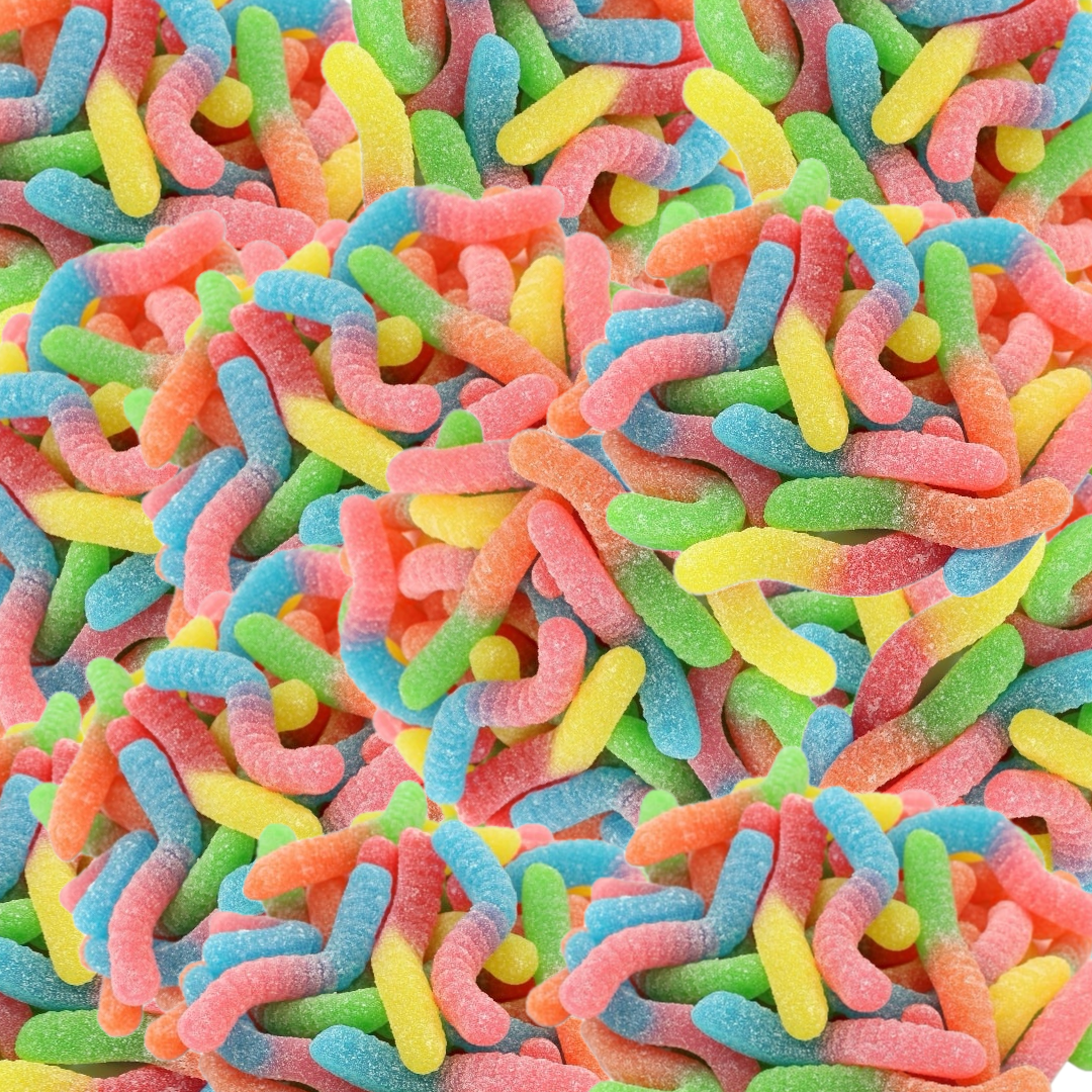 Sour Neon Worms – 4 oz