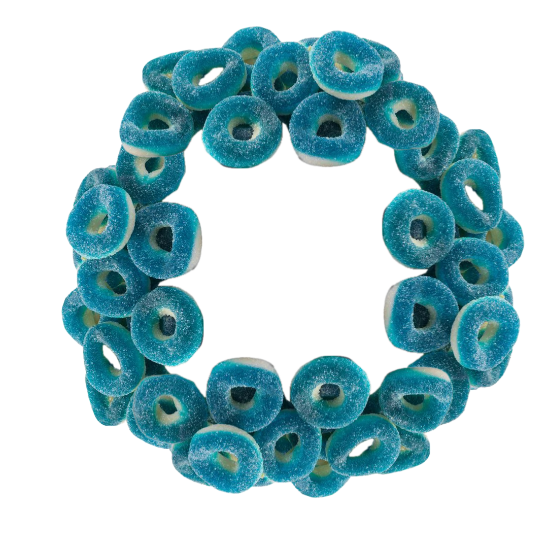 Blue Raspberry Rings – 4 oz bag