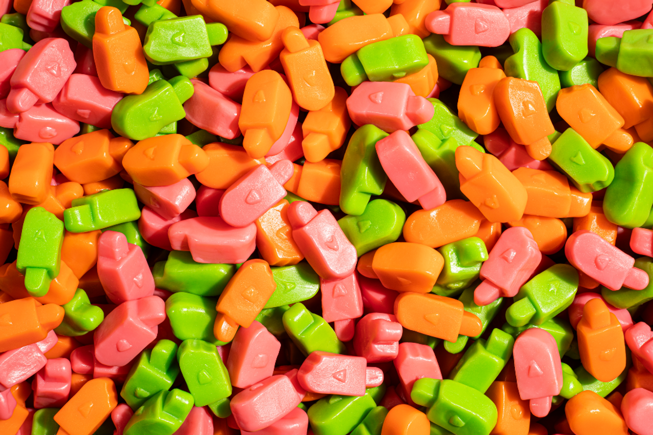 Gummi Sherbet Ice Pops 4 oz bag