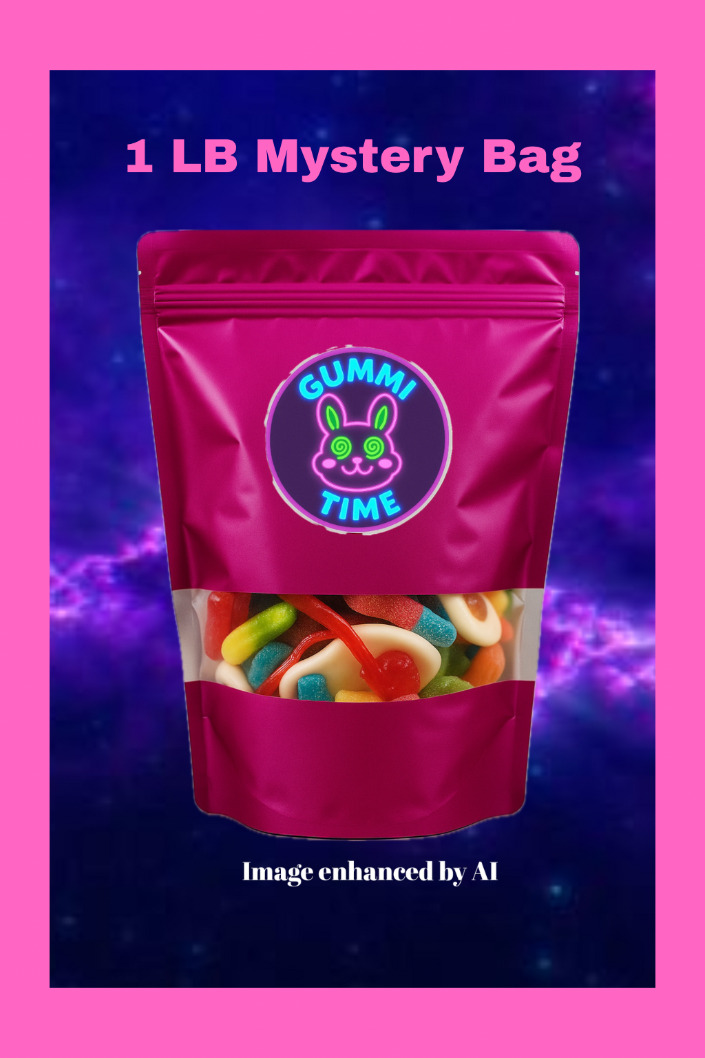 1 LB Bag Mystery Sweet and Sour Gummy Mix