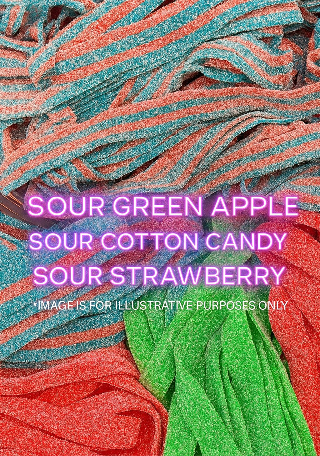 2.5 LB Sour Belts Tub