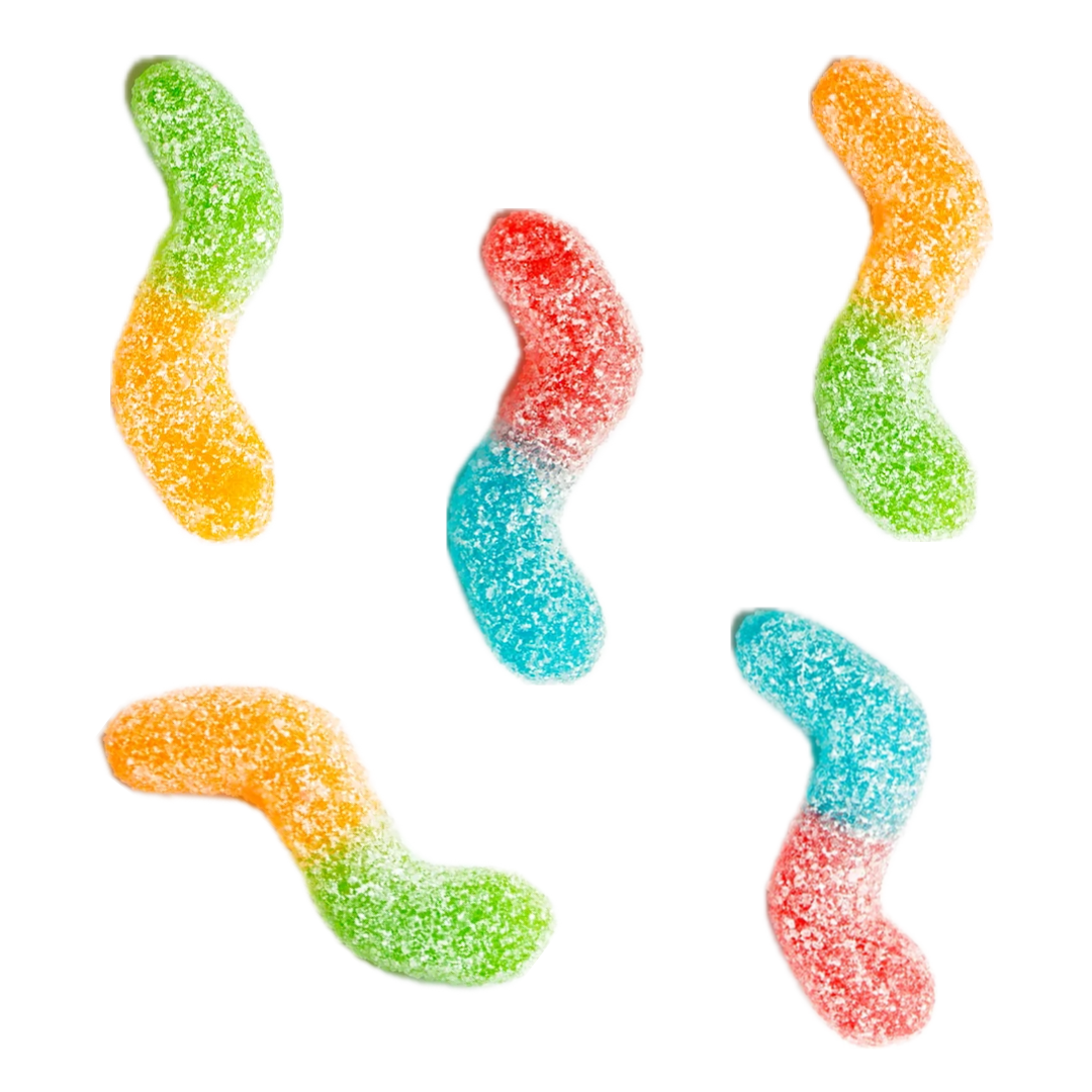 Sour Neon Worms – 4 oz