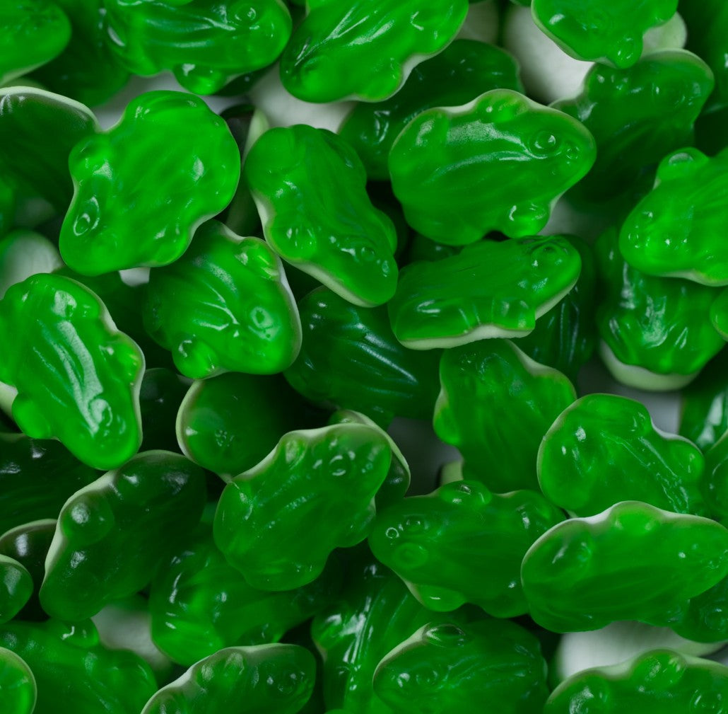 Green Tutti Frutti Gummi Frogs – 4 oz Bag