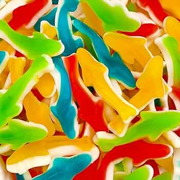 Multi Color Sharks 4 oz Bag