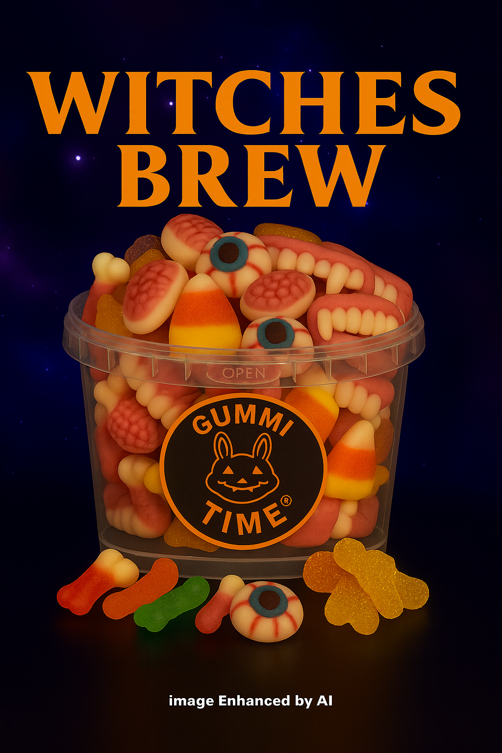 4 LB Witches Brew Halloween Gummy Mix  Bucket